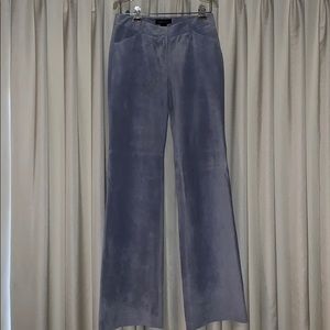 Powder Blue Suede Leather Pants
